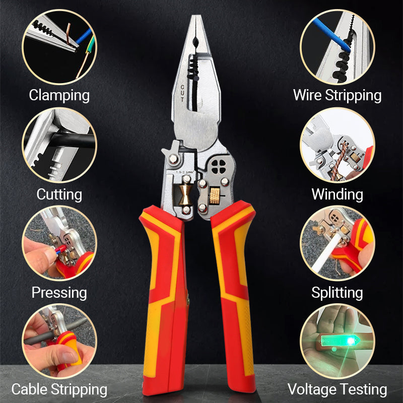 🔥Hot Sale🔥8-In-1 Wire Stripper with Voltage Tester