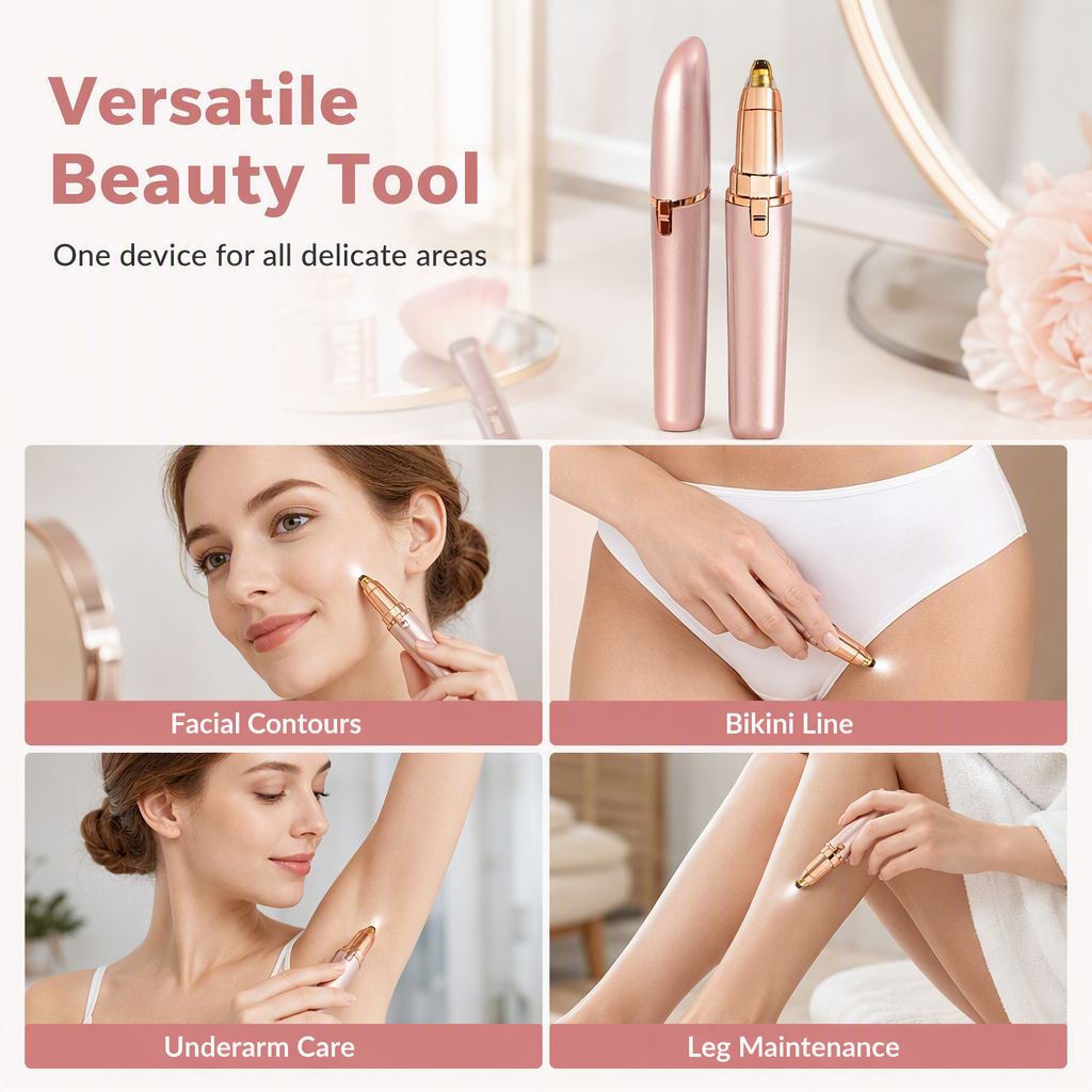 Precision Brow Trimmer Pen – LED Light Electric Eyebrow Shaper For Effortless Grooming