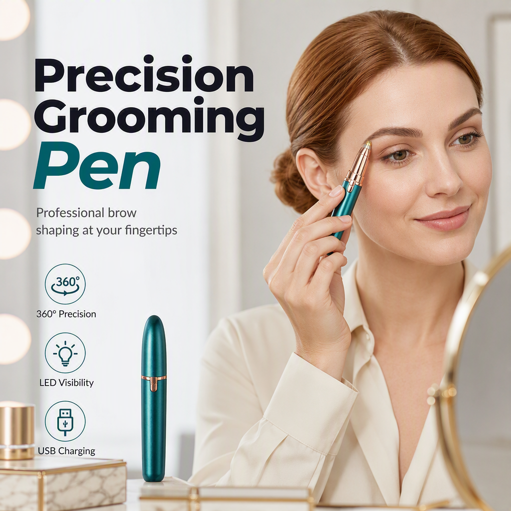 Precision Brow Trimmer Pen – LED Light Electric Eyebrow Shaper For Effortless Grooming