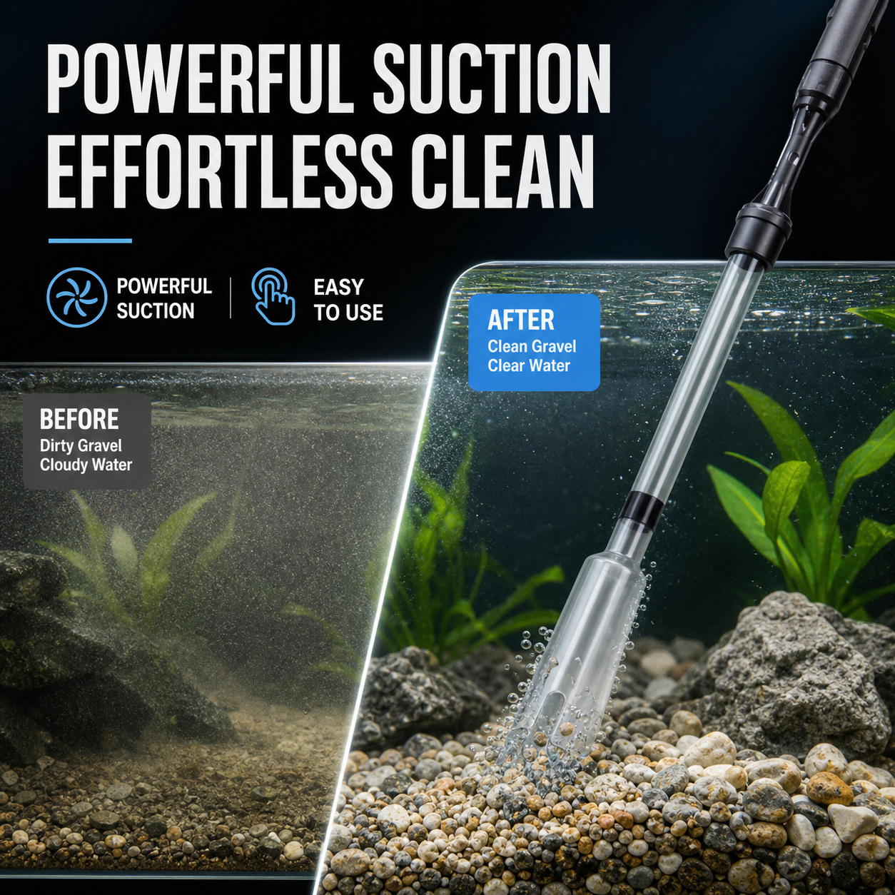 ⏰ Electric Aquarium Gravel Cleaner