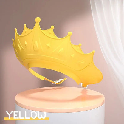 Kids' Ear Protective Cap – Waterproof Shower Hat, Adjustable & Cartoon Crown Design ✨