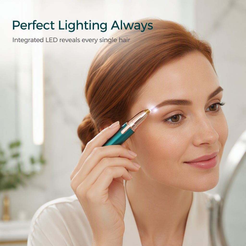 Precision Brow Trimmer Pen – LED Light Electric Eyebrow Shaper For Effortless Grooming