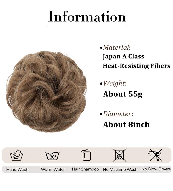 💗LAST DAY - BUY 1 GET 1 FREE💗Messy Curly Hair Bun Scrunchie Extensions