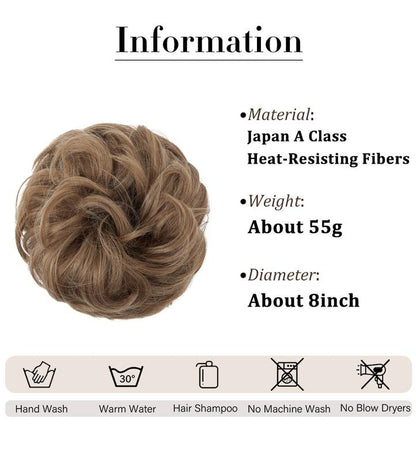 💗LAST DAY - BUY 1 GET 1 FREE💗Messy Curly Hair Bun Scrunchie Extensions