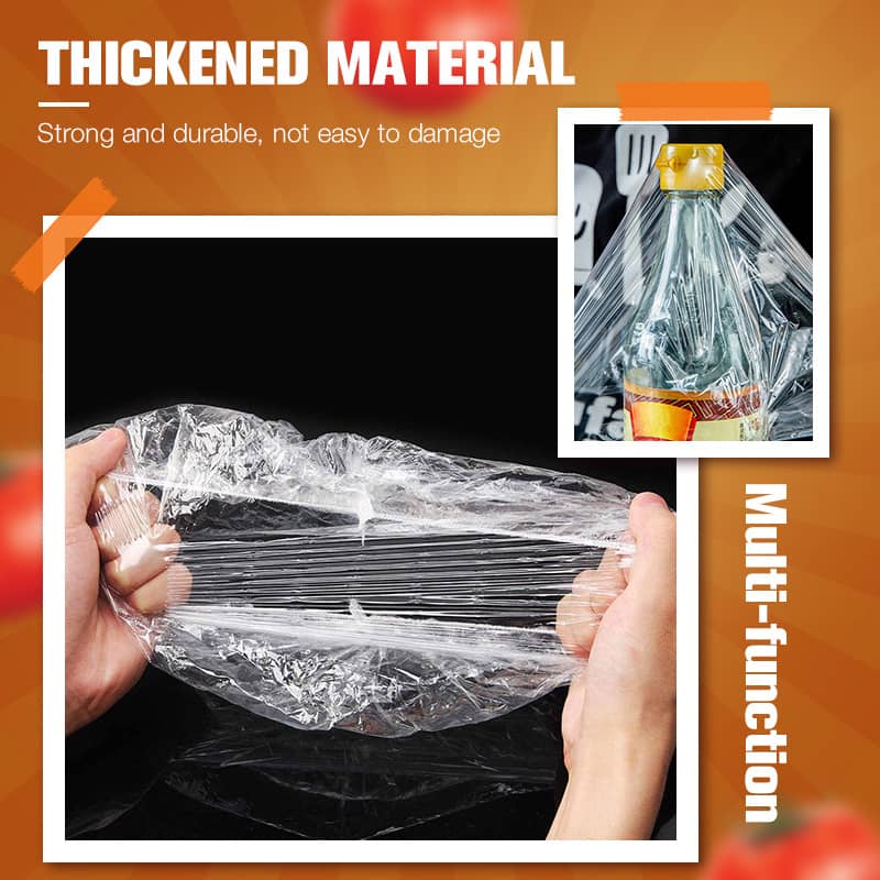 📢📢【Limited Offer – Buy 1 Get 1 Free】🔥 100pcs Disposable Stretch Film for Bowls & Plates, Elastic Container Lids, Plastic Wrap Alternative for Leftovers, Fruit, Vegetables & Kitchen Food Storage