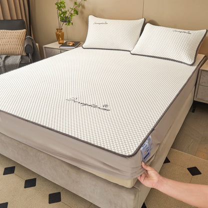 📢📢50% OFF !! ⏰Ice Silk Cool Mattress Fitted Sheet 2-pcs Sets