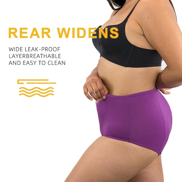 High-Waist Cotton Leak-Proof Panties – All-Day Dry & Odor-Free