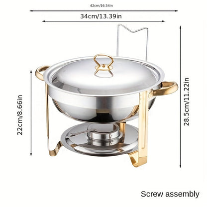🔥 69% OFF NOW! 🎄 Stainless Steel Chafing Dish Buffet Set - Even Heat & Durable, Perfect for Holiday Gatherings and Parties ✨
