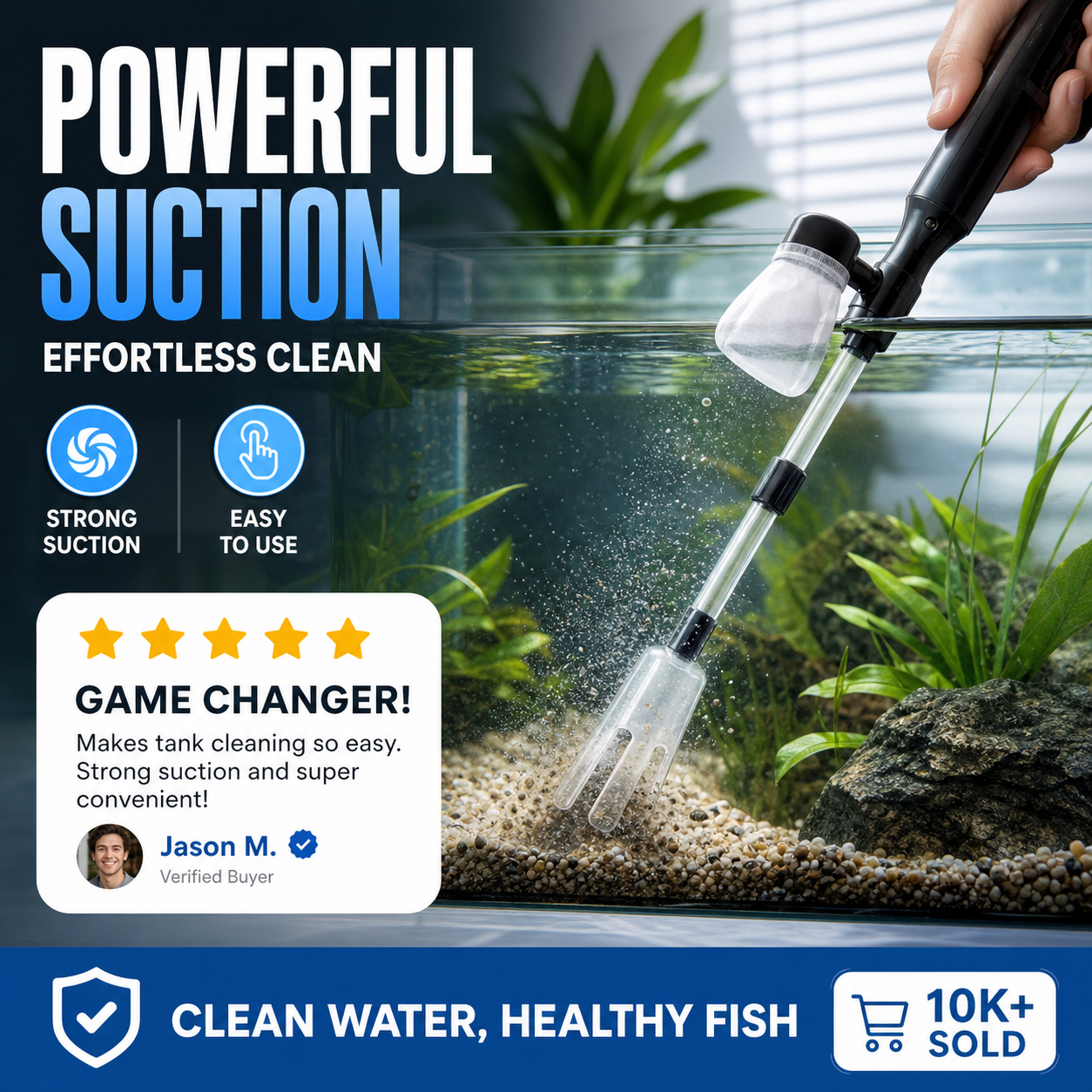 ⏰ Electric Aquarium Gravel Cleaner