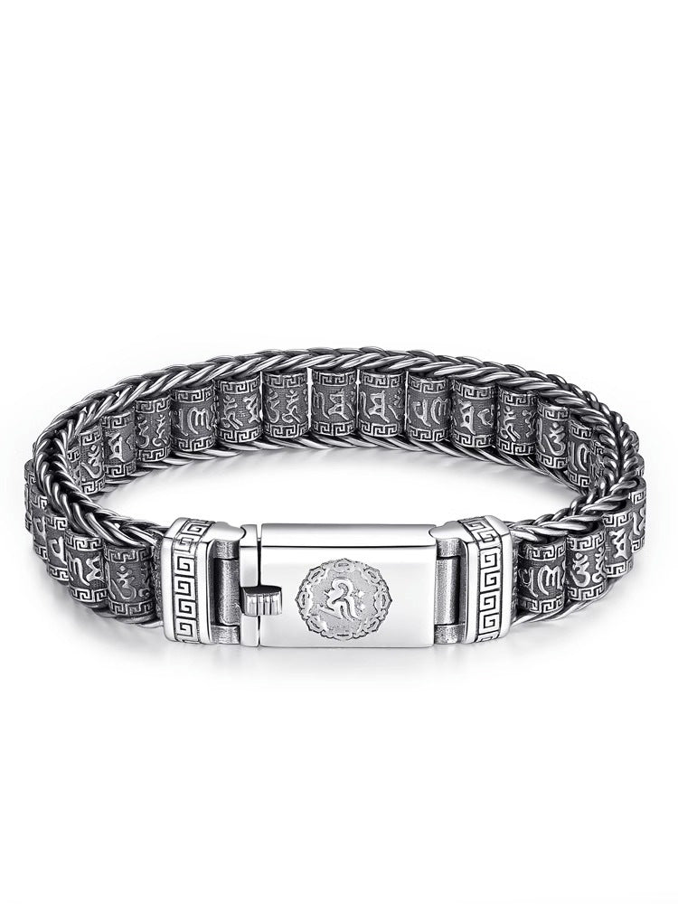 💎 60% OFF! 💎 Tibetan Prayer Wheel Bracelet – 925 Sterling Silver, Lucky Charm & Valentine's Day Gift