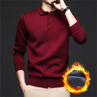 🔥New Hot Sale🔥Men's Lightweight & Warm Casual Basic Collared Knit Sweater