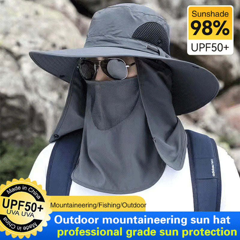 ⛰️ LIMITED-TIME 50% OFF! ☀️ Outdoor Mountaineering Sun Hat – UPF 50+, Neck Flap & Ventilation for Hiking & Trekking 🧢