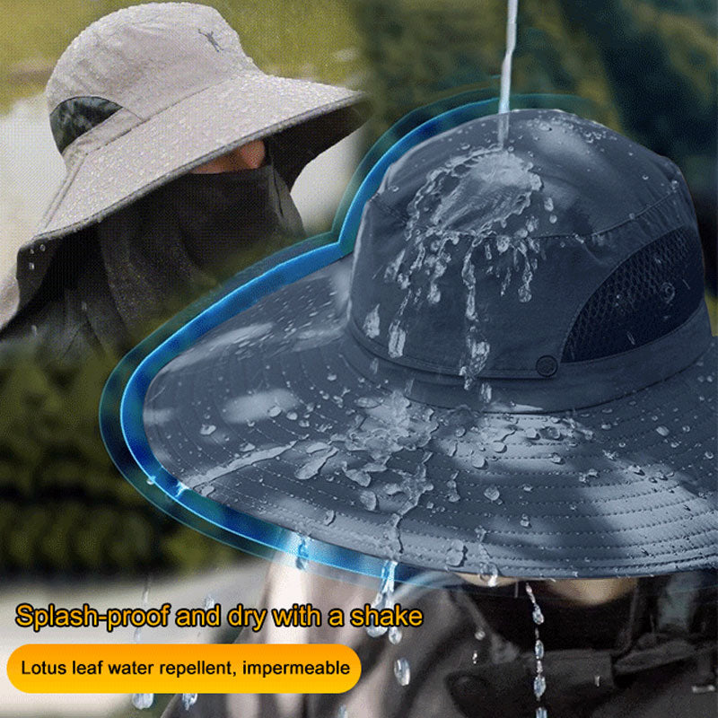 ⛰️ LIMITED-TIME 50% OFF! ☀️ Outdoor Mountaineering Sun Hat – UPF 50+, Neck Flap & Ventilation for Hiking & Trekking 🧢