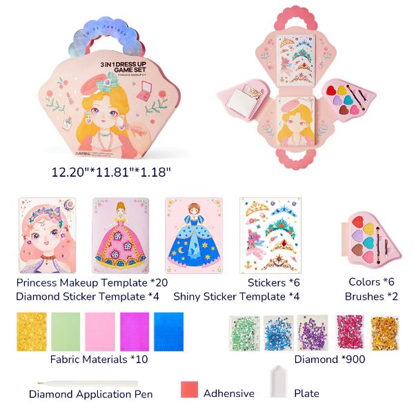 💅Fantasy 3-in-1 Princess Dress Up & Make Up Game Set💝 - Buy 2 Free Shipping