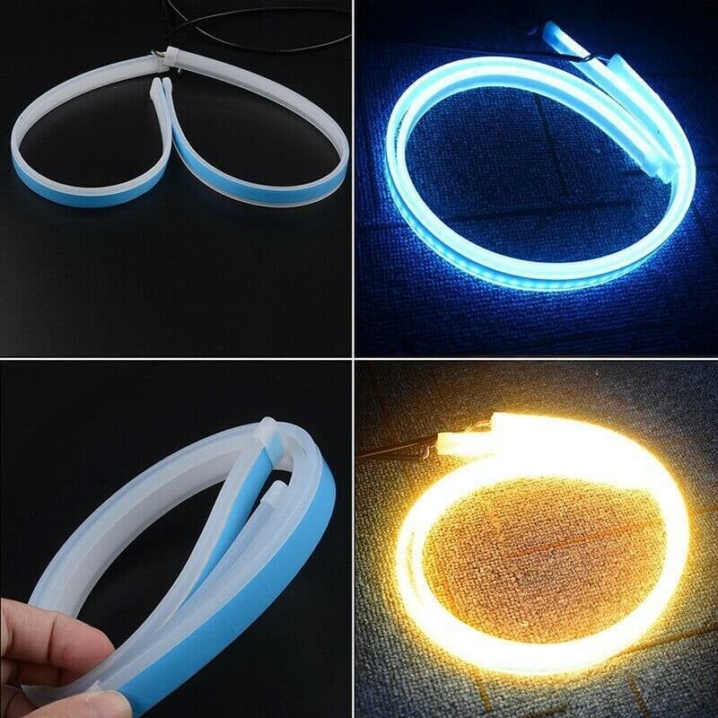 💡 LIMITED‑TIME 50% OFF! ⚡ 2 Pcs Flexible Car LED Flow Signal Light – Waterproof Dual‑Color, Self‑Adhesive 12V Strip ✨