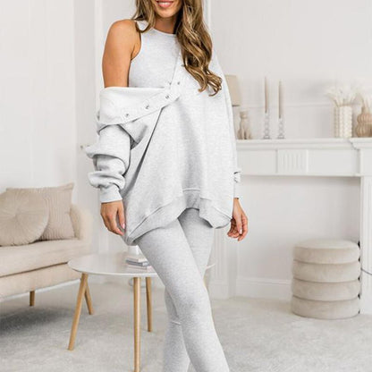 👚 60% OFF + LIMITED STOCK! 💜 Hooded Sweatshirt Suit - Ultra-Soft Fabric with Relaxed Fit for Lounge or Sportswear, Quick-Dry & Comfortable 🏃‍♀️📦