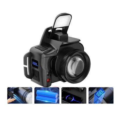 Zoomable LED Headlamp with 6 Modes & Motion Sensor