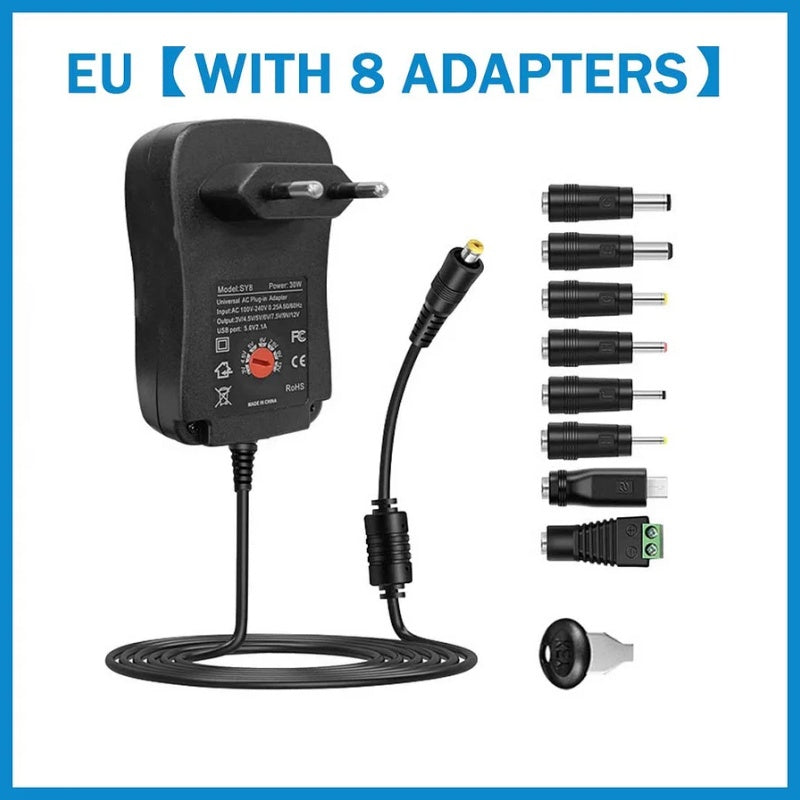 30W Power Adapter 8-Piece Kit