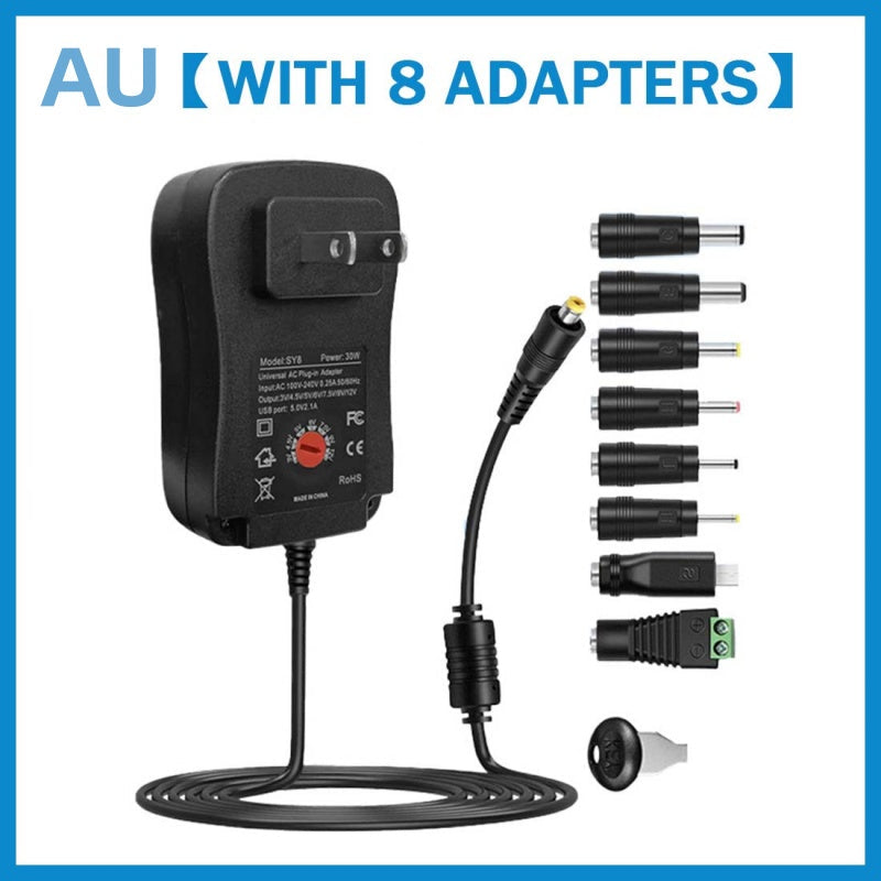 30W Power Adapter 8-Piece Kit