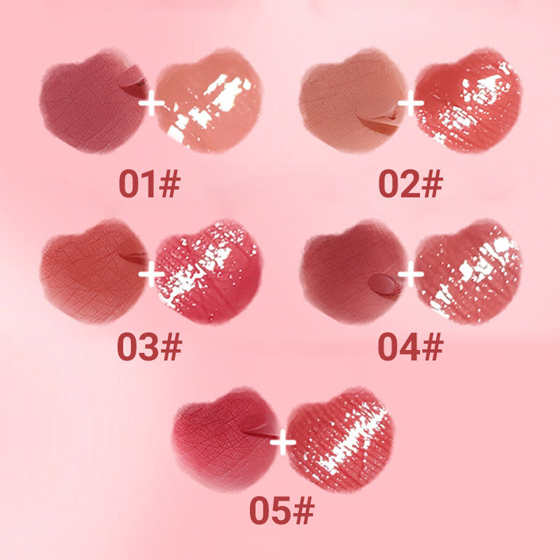 2-in-1 Earphone-Shaped Lip Gloss with Matte & Gloss Finish