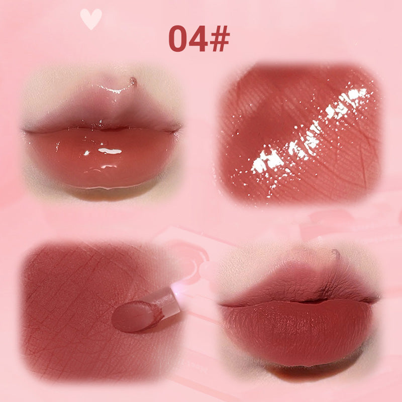 2-in-1 Earphone-Shaped Lip Gloss with Matte & Gloss Finish