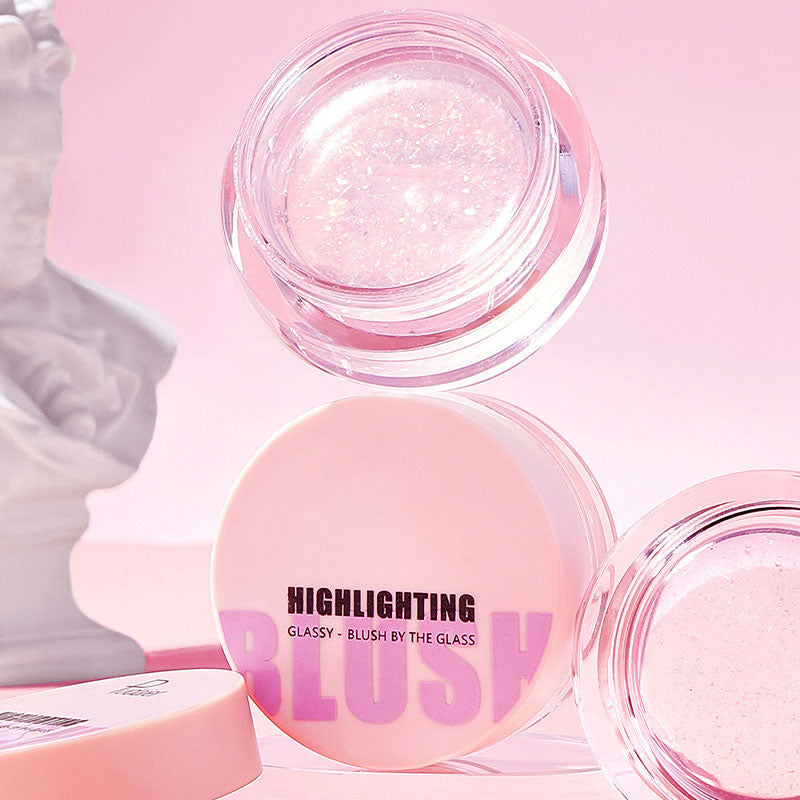 Moisturizing Color Changing Glitter Blush Makeup