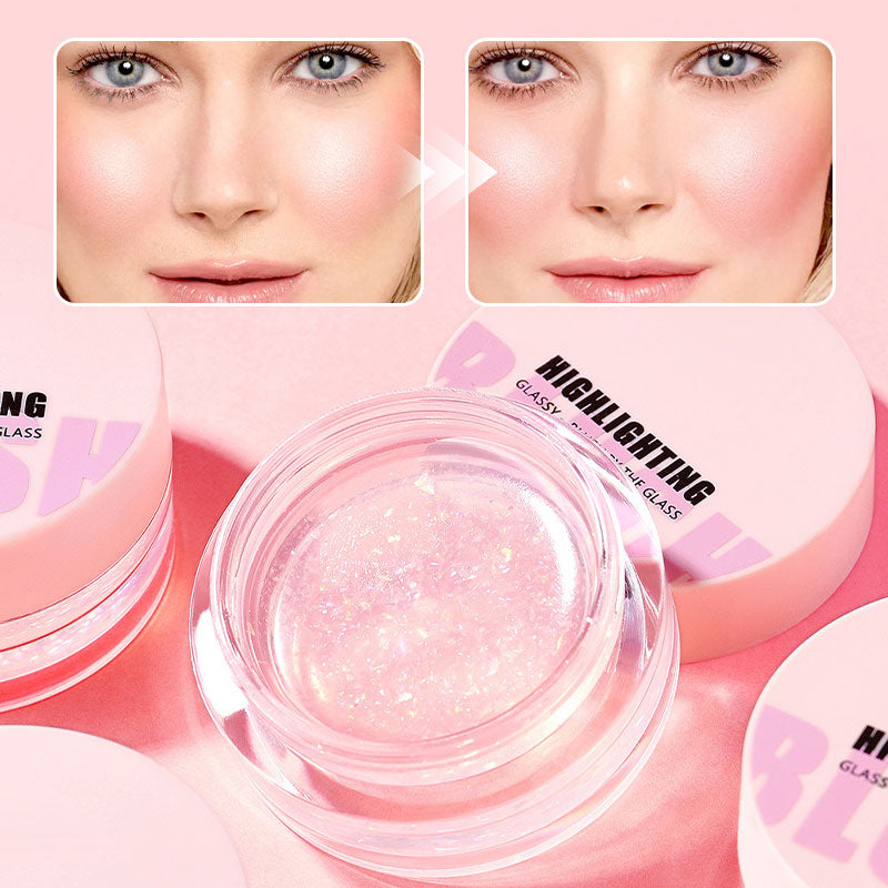 Moisturizing Color Changing Glitter Blush Makeup