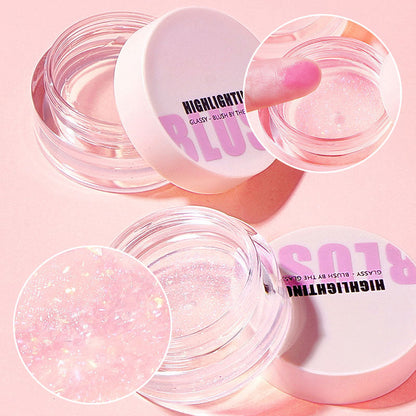 Moisturizing Color Changing Glitter Blush Makeup