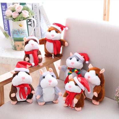 🐹🔥 50% OFF! Talking Hamster Plush – Repeats Whatever You Say, Auto Head-Shaking, Hilarious Fun for Kids & Adults, Soft Interactive Repeat Voice Toy (3×AAA, Batteries Not Included) ✨