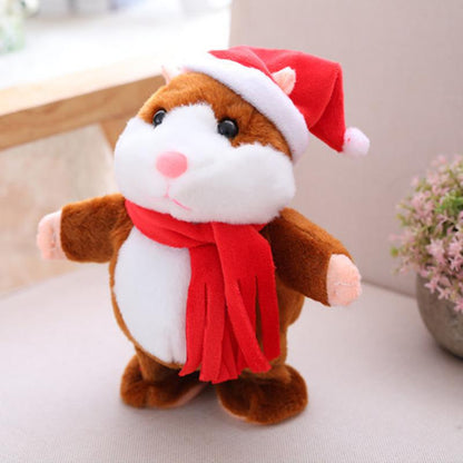 🐹🔥 50% OFF! Talking Hamster Plush – Repeats Whatever You Say, Auto Head-Shaking, Hilarious Fun for Kids & Adults, Soft Interactive Repeat Voice Toy (3×AAA, Batteries Not Included) ✨