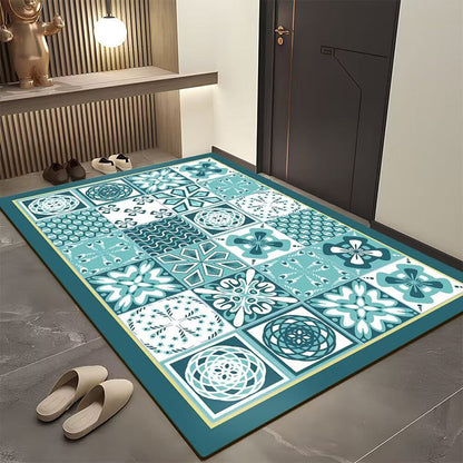 Bohemian Geometric Door Mat for Entryway