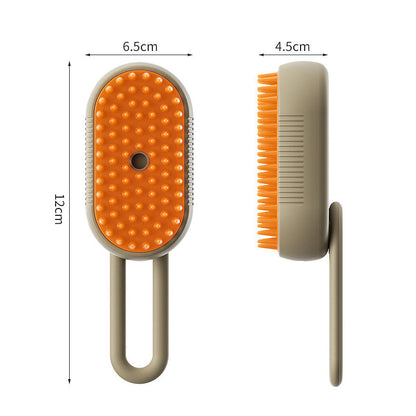 🐾 LIMITED-TIME 50% OFF! ✨ Pet Grooming Spray Brush – 3-in-1 Massage, One-Touch Mist, Rotating Handle 🧡