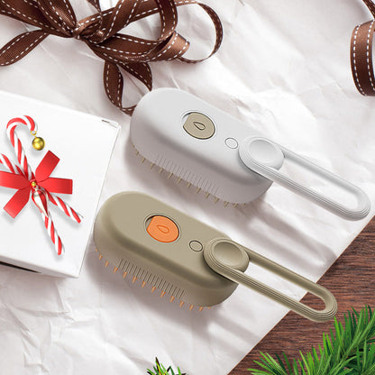 🐾 LIMITED-TIME 50% OFF! ✨ Pet Grooming Spray Brush – 3-in-1 Massage, One-Touch Mist, Rotating Handle 🧡