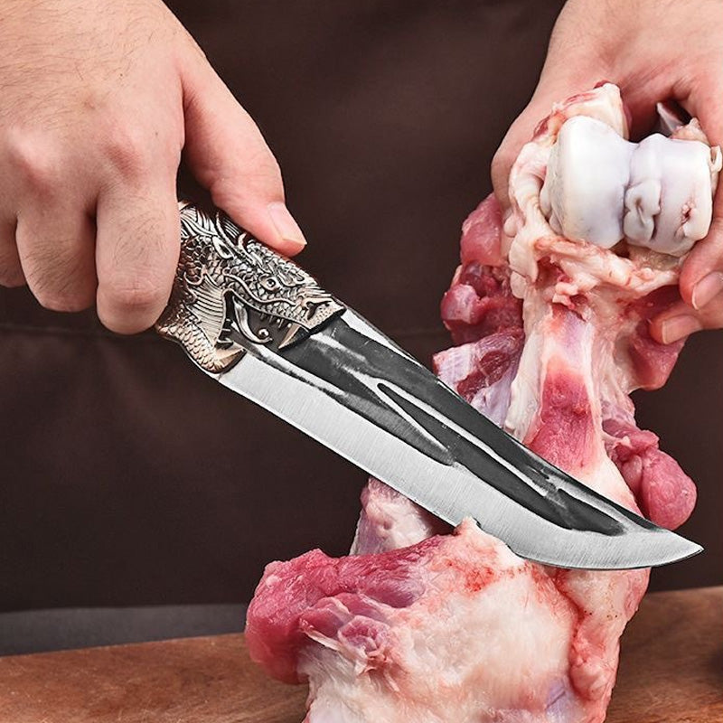 🔥Hot Sale 49% OFF🎁🎄Bone-cutting Knife with Dragon Decoration and Scabbard