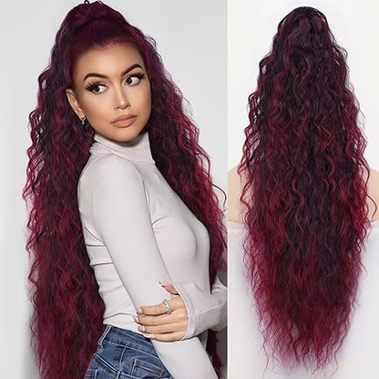 🔥Last Day Sale 50% OFF⏰💥Curly Wavy Frizzy Hair Extension with Ponytail🎁