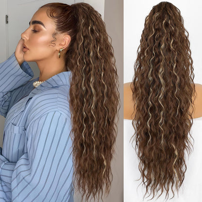 🔥Last Day Sale 50% OFF⏰💥Curly Wavy Frizzy Hair Extension with Ponytail🎁