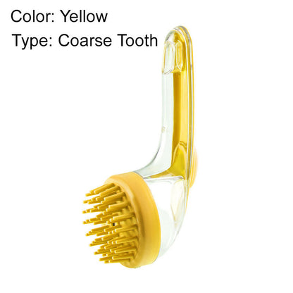 🐾 Buy 1 Get 1 Free! 🌿 Pet Bath Brush – Long Handle, Shampoo Dispenser, 2 Bristle Types, Easy Grip 🧴