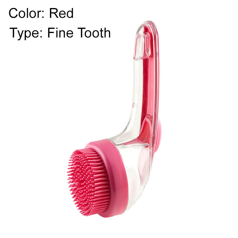 🐾 Buy 1 Get 1 Free! 🌿 Pet Bath Brush – Long Handle, Shampoo Dispenser, 2 Bristle Types, Easy Grip 🧴