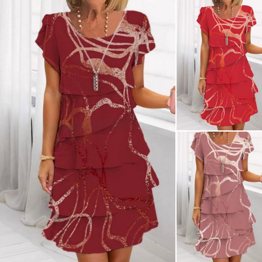 💎 60% OFF! 💎 Women's Elegant Ruffle Dress – Flattering Fit, Lightweight & Perfect for Day-to-Night S