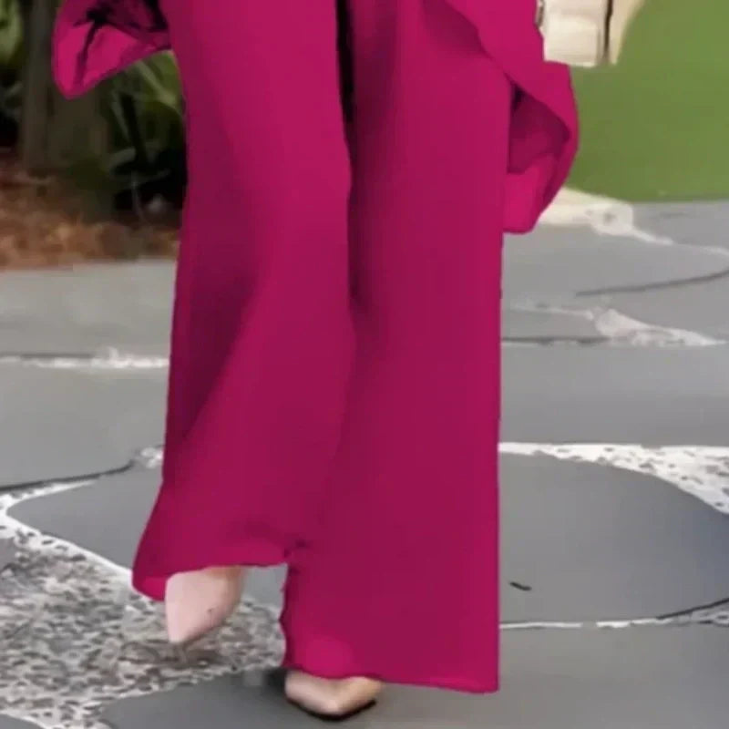 💝Summer Fashion Chiffon Ladies Plus Size Two Piece Set