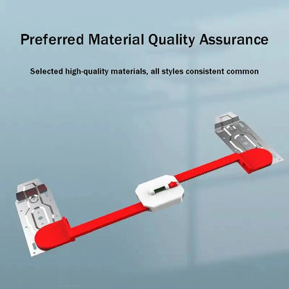 Adjustable Dual-Slot Spirit Level for AC Mounting Brackets