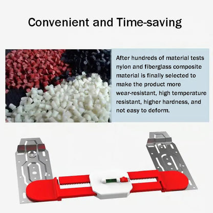 Adjustable Dual-Slot Spirit Level for AC Mounting Brackets