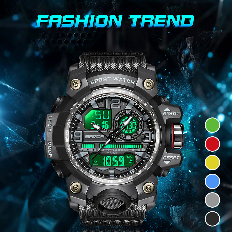 ⌚ LIMITED TIME 60% OFF! 💦 Men's Fashion Multifunctional Waterproof Luminous Watch – 50M, Shockproof, Night Vision 🌃