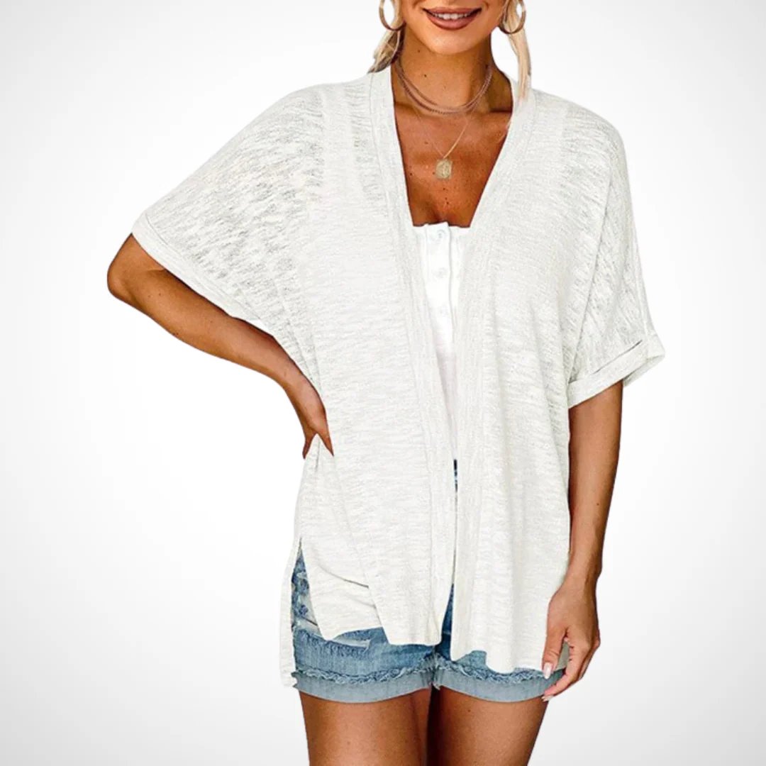 📢📢44% OFF !! ⏰2026 New Stylish Flowy Short Sleeve Cardigan