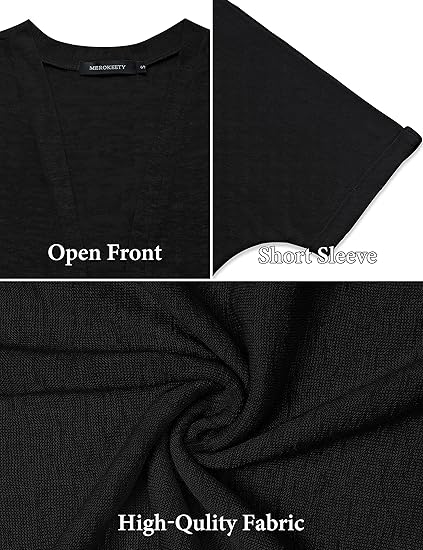📢📢44% OFF !! ⏰2026 New Stylish Flowy Short Sleeve Cardigan