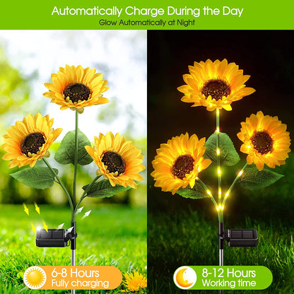 💐50% OFF ! Sunflower Solar Lights – Glowing Garden Decor 🌻🌙【Limited Offer】