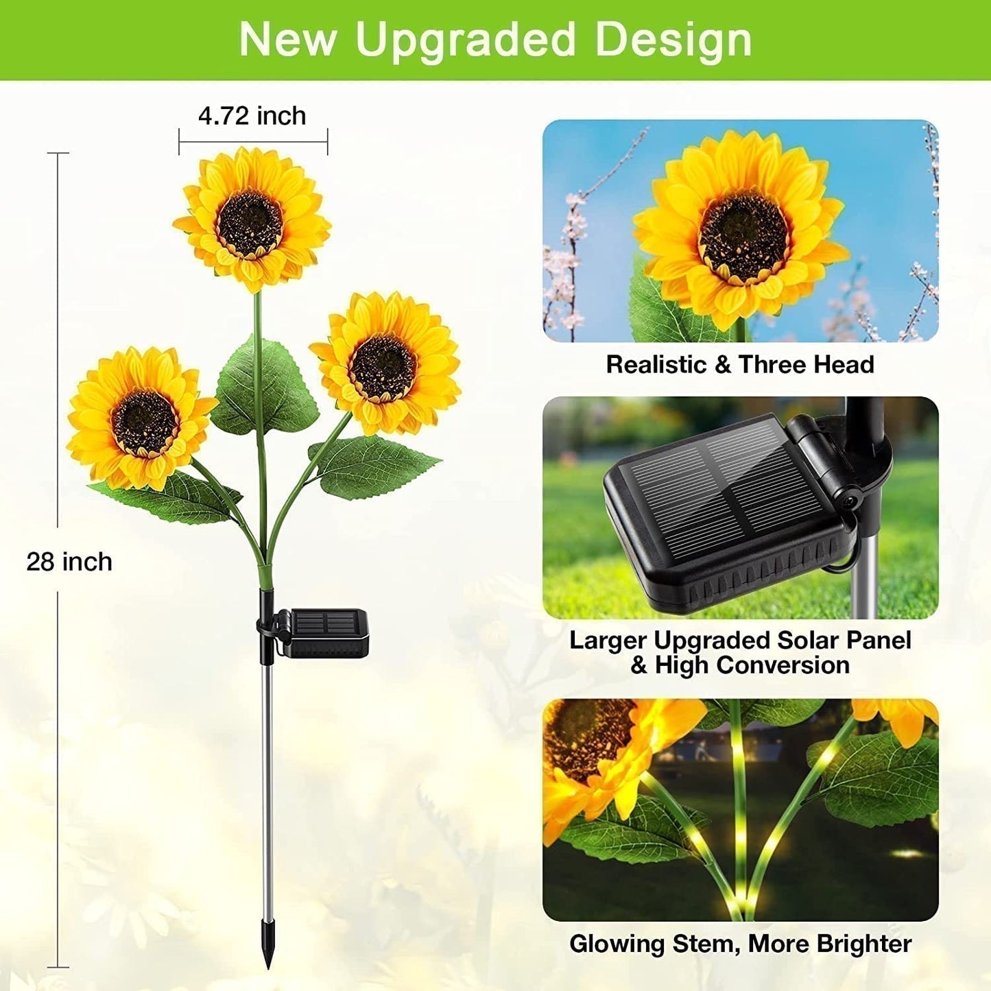 💐50% OFF ! Sunflower Solar Lights – Glowing Garden Decor 🌻🌙【Limited Offer】