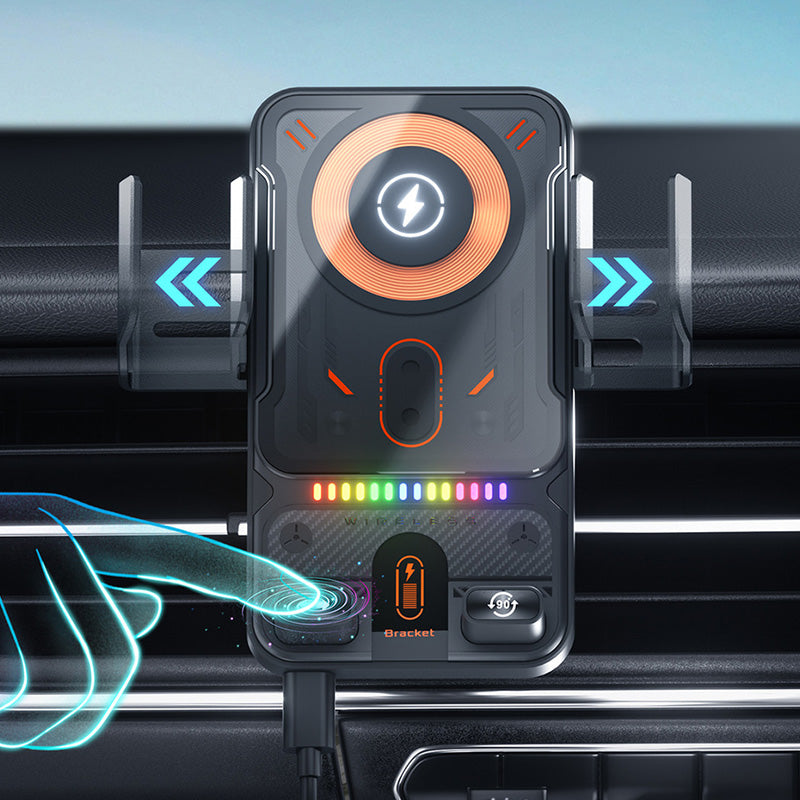 🔥HOT SALE 57% OFF🎁⚡Over 50,000 sold! 📱Smart 2-in-1 Car Rotating Mobile Phone Holder & Wireless Charger⚡