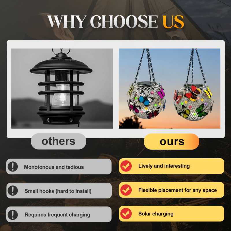 ⏳LAST DAY SALE 50% OFF !!📢Solar Pendant Lamp Art Of Iron