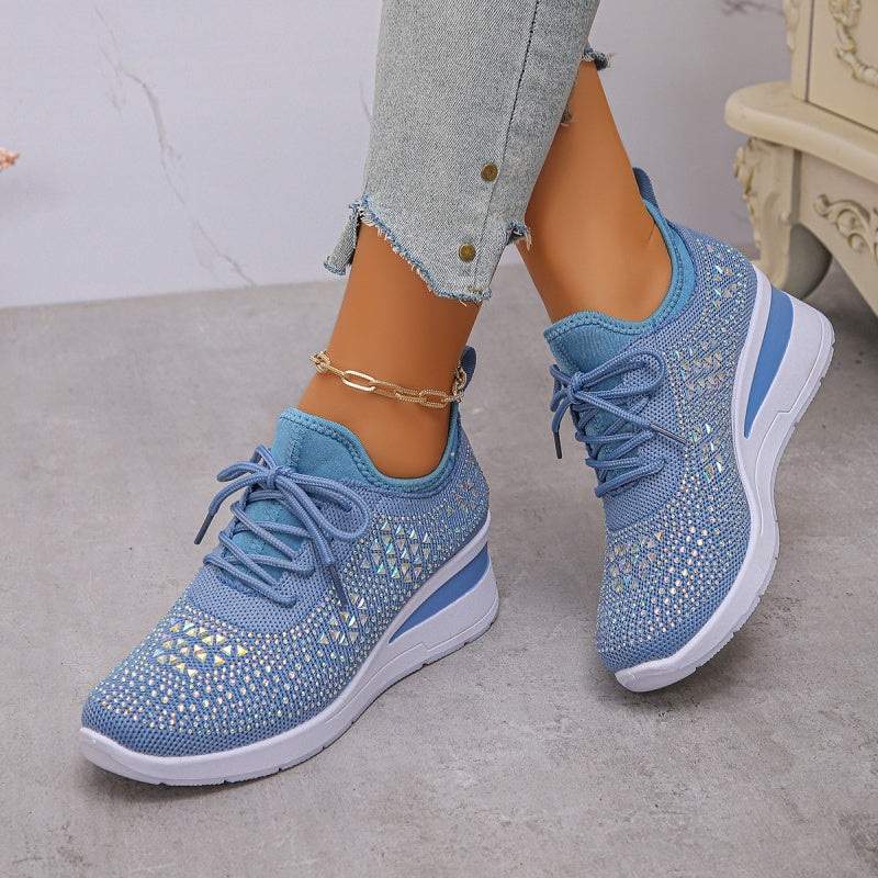 👟 60% OFF NOW! 💎 Rhinestones-Embellished Breathable Mesh Sneakers – Sparkle Design, Airy Comfort & Grippy Soles ✨